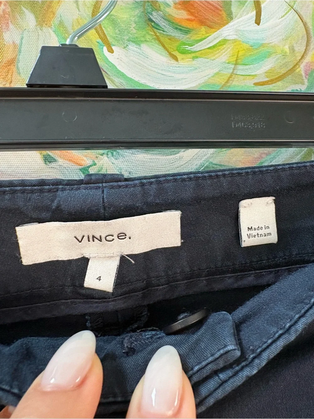 Vince Navy Blue Stretch Cotton Bermuda Shorts Size 4 Women’s Casual
